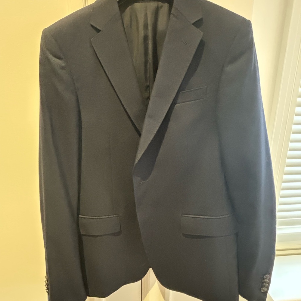 Z Zegna Textured Navy Sport Coat
